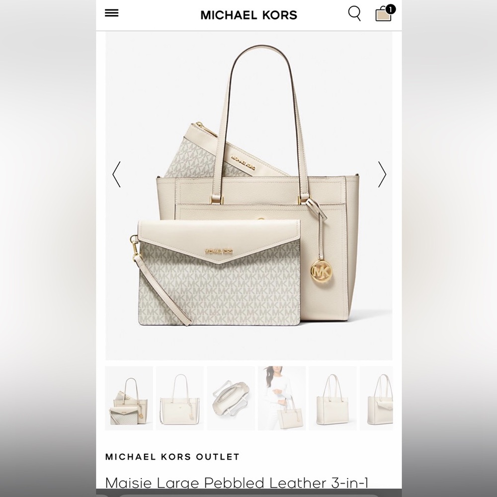Michael Kors 3 in 1 pebble tote bag!